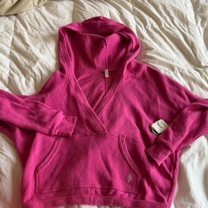 Free People Fuchsia Hoodie